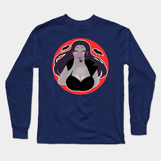 Vampire Girl | Halloween Long Sleeve T-Shirt by Bad Witch